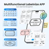 PM260 Label Maker Machine with Tape, 2 Inch Label Tape Maker Bluetooth Label Printer, Inkless Portable Label Maker with