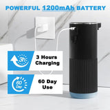 Soap Dispenser, 2 Pack Black and White Touchless Liquid Soap Dispensers