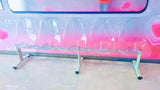 Three-person transparent plastic row chair Square waiting  Hospital bench