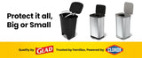 Glad 20 Gallon Trash Can - Plastic Kitchen Waste Bin with Odor Protection of Lid -Hands Free with Step