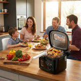 1600W Electric Deep Fryer with Adjustable Temperature Control