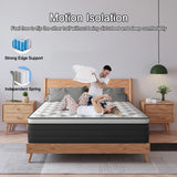 12"14" Gel Memory Foam Hybrid Pocket Spring Mattress Twin Full King Queen