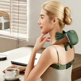 household shoulder and neck massager with temperature control, adjustable