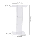 Bymaocar Transparent Acrylic Podium Portable Lectern for Church, Wedding