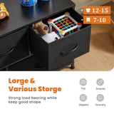 TV Stand Multilayer Shoe Rack Space Saving Cabinet With 5 Fabric Drawers