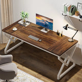 Tribesigns 63" Large Industrial Executive Desk with Extra Thickened Tabletop & Metal Frame