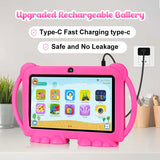 ATMPC 7 inch Android 14 kids Tablet, 4GB RAM+32GB ROM
