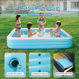 Inflatable swimming Pool for Kids and Adults,120" X 72" X 22" for Outdoor