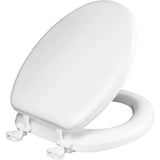 Padded Toilet Seat Cushioned Soft Vinyl over Wood Core Seat Secure