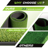5x4ft Thicken Golf Hitting Training Mat With 9 Balls 8 Tee For Backyard