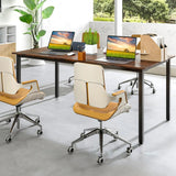 6FT Conference Table 71x35.5in Office Desk w/ Cable Grommet, Metal Legs