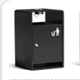 40L/10 Gallon Stainless Steel Standing Garbage Can Four-Side Openings Commercial Metal Waste Bin