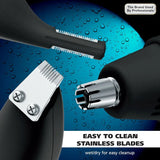 Pro Series Rechargeable Eyebrow Ear Nose Hair Trimmer for Men Painless DualTech Eyebrow