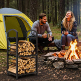 30 Inch High Firewood Rack Outdoor,  Wood Rack for Firewood, Fire Wood Storage