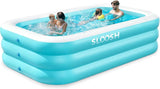 JOYFY Full-Sized Inflatable Swimming Pool 125x 68x 22 inch with Seats