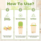 Wedyvko15L Compost Bin Recycle Composter Aerated Compost Bin