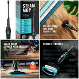 PurSteam Professional Steam Mop | Multi-Surface Floor Cleaner for Hardwood