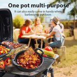 2pcs Cast Iron Pan Versatile Skillet Non-Stick Durable Cookware For Home Restaurant