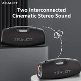 ZEALOT S78 100W Wireless Speakers, DSP Technology ,Dream Light, Outdoor