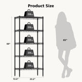 JHK 3-5 Tier Metal Wire Storage Shelves Adjustable Storage Racks Heavy Duty Standing Shelf Organizerd