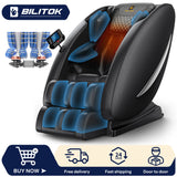 Full Body Massage Chair w/ Heating, Airbags, Bluetooth Speaker, Foot Roller