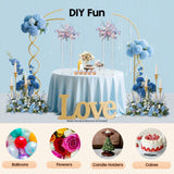 10Pcs Acrylic Vase Wedding Flower Stands Set, 23.6"H Clear Column Rack Geometric Display Stand