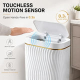 Bathroom Trash Can with Lid, 5 Gallon Automatic Touchless Garbage Can, Motion Sensor Smart Trash