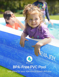 Inflatable Pool 118'' x 72'' x 20'' Above Ground Swimming Pool for Kids Family