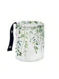 Green Leaf Pattern Collapsible Car Trash Can Portable Garbage Bin