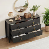 Dresser for Bedroom w/ 6 Drawers, 54" Extra Wide Modern Chest of Drawers