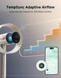 Smart Bladeless Tower Fan for Bedroom with 270° Spatial Airflow for Room