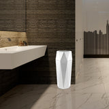 Silver Commercial Octagonal Garbage Can,Stainless Steel Large Trash Can