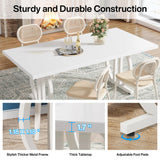 Tribesigns Dining Table for 4-6 People, 63-Inch Large Dinner Table