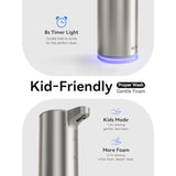 Automatic Foaming Soap Dispenser Touchless, 0.2s Fast Sensor, USB-C Rechargeable, Smudge-Resistant, Hand Soap Dispenser