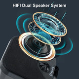 Herdio 4 Inch Portable Bluetooth Speaker Wired Waterproof 120W Sound Box Outdoor Boat Tractor