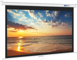 100 in Manual Pull Down Projector Screen 16:9 1.2 Gain Retractable for Home