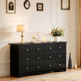 JUMMICO Dresser for Bedroom, 6 Wood Dresser Drawers For Bedroom