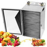 Fruit and Meat Dehydrator with 18 Stainless Steel Trays Stainless Steel Dehydrator Machine