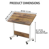 Small Standing Rable Adjustable Height Mobile Stand Up Desk With Wheels