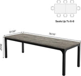 6.5ft Conference Room Table, 78.74" W x 27.56" D Large Office Meeting Table