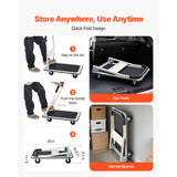 SucceBuy 330/660 lbs Foldable Push Cart Dolly with Swivel Wheels