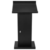 Office Reception Table Multi-Purpose Heavy Duty Metal Lecterns Large Capacity Metal Podium Speaking Desk