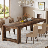 Tribesigns 86.61-Inch Dining Table for 6-8 People, Modern Narrow Long Kitchen Table