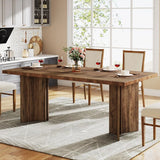 Tribesigns 63-inch Dining Table for 4-6, Farmhouse Kitchen Table with Large Tabletop