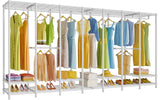 Extra Large Heavy Duty Clothes Rack Freestanding Metal Wardrobe Closet