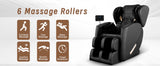 Massage Chair Recliner with Heating, Airbags, Foot Roller, Bluetooth Speaker