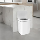 16L Smart Motion-Sensing Trash Can, Waterproof Wastebasket With Delay Close, Battery-Operated Home Bathroom Kitchen