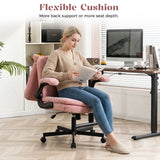 TCGBKAF Pink Criss Cross Chair with Wheels&Flip-Up Arms