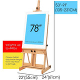 large h-frame easel, easel stand for paintings, painting easels, easel stand for display