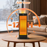 1500W Electric Heater Portable Tabletop Space Heater Household 3D Flame